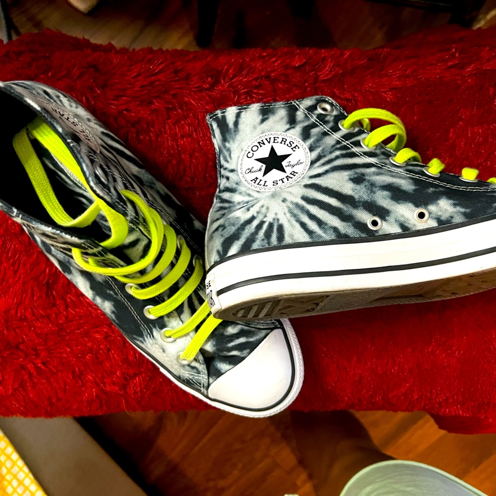 Blue and white tie dye Chuck Taylor